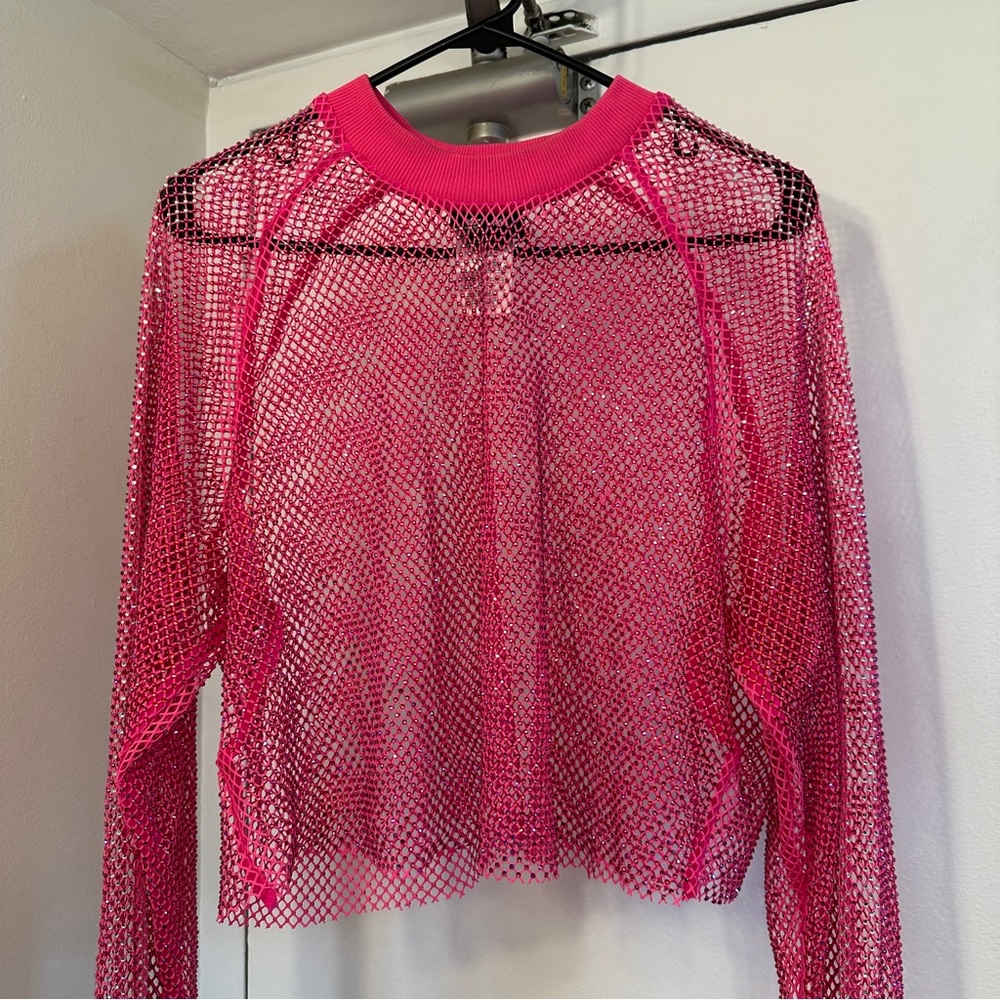 Ivy Park Paradise Crystal Mesh Shirt
